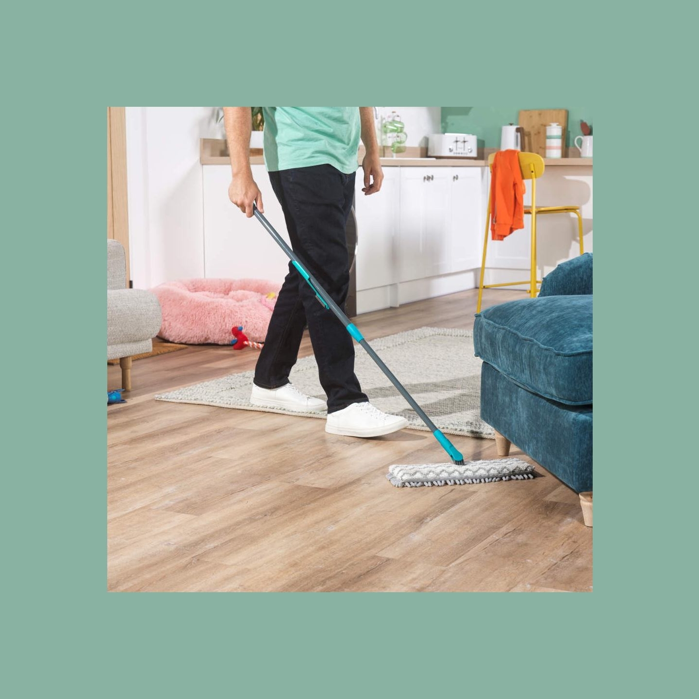 Beldray LA00000044UFEU7  Anti-bac Telescopic Double-Sided Flat Mop