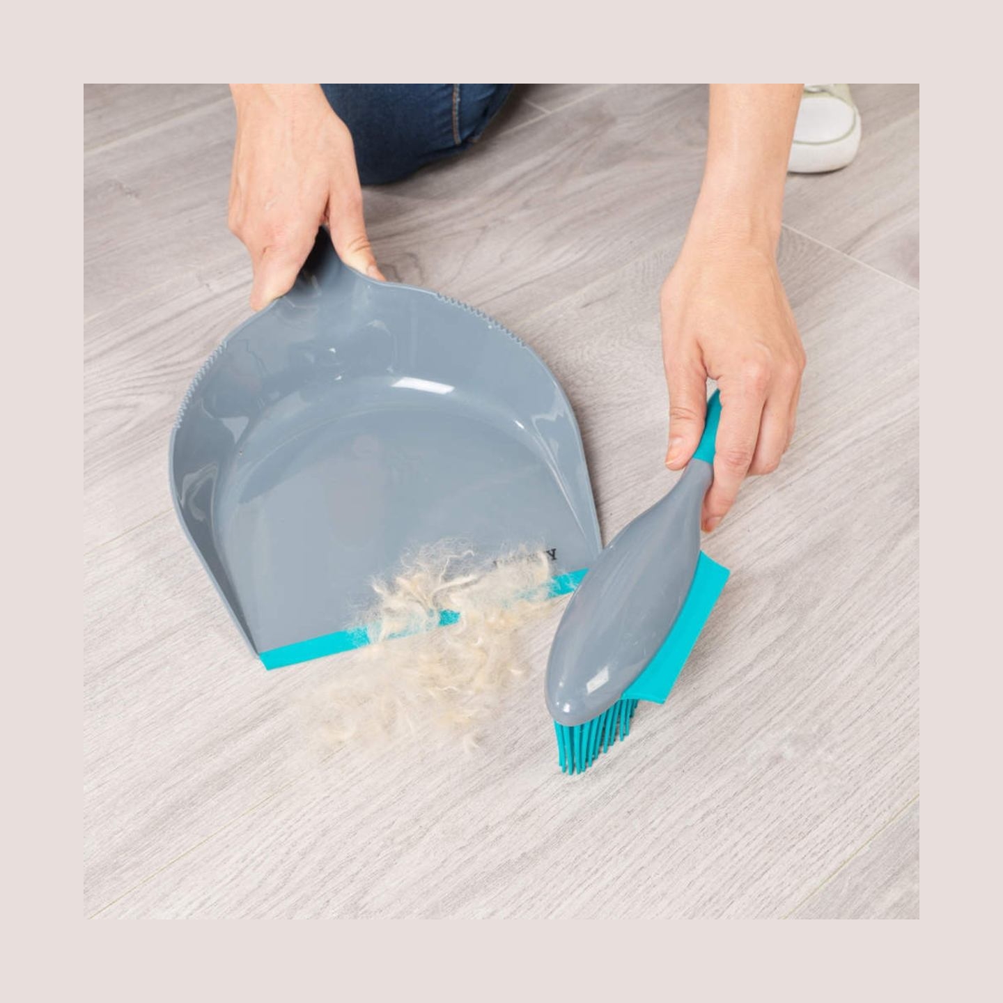 Beldray LA034191UFPEU7 Anti-bac Pet Plus+ Rubber Head Dustpan & Brush Set