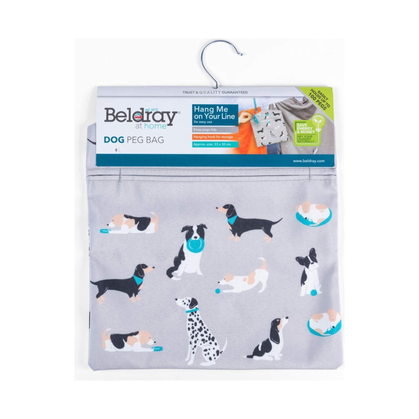 Beldray LA032005DFEU7 Peg Bag - Dog Print