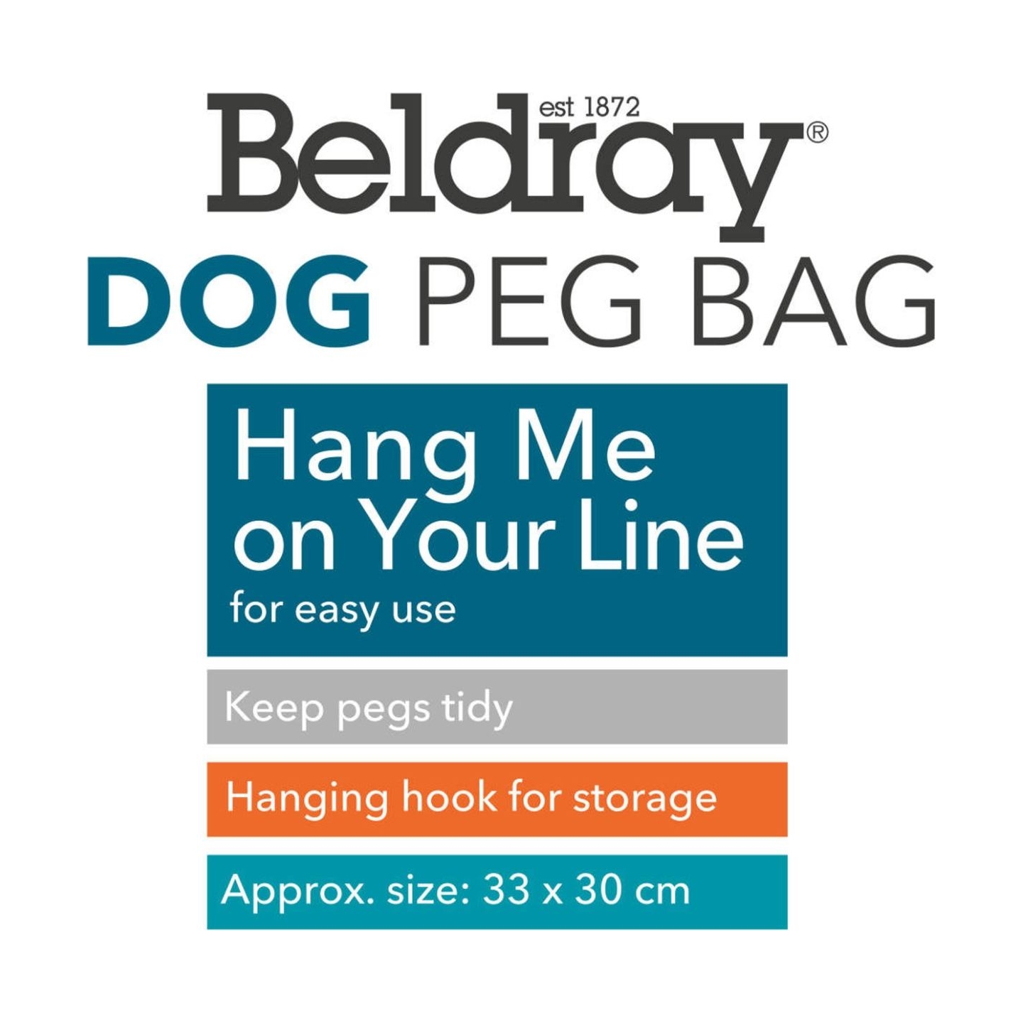 Beldray LA032005DFEU7 Peg Bag - Dog Print