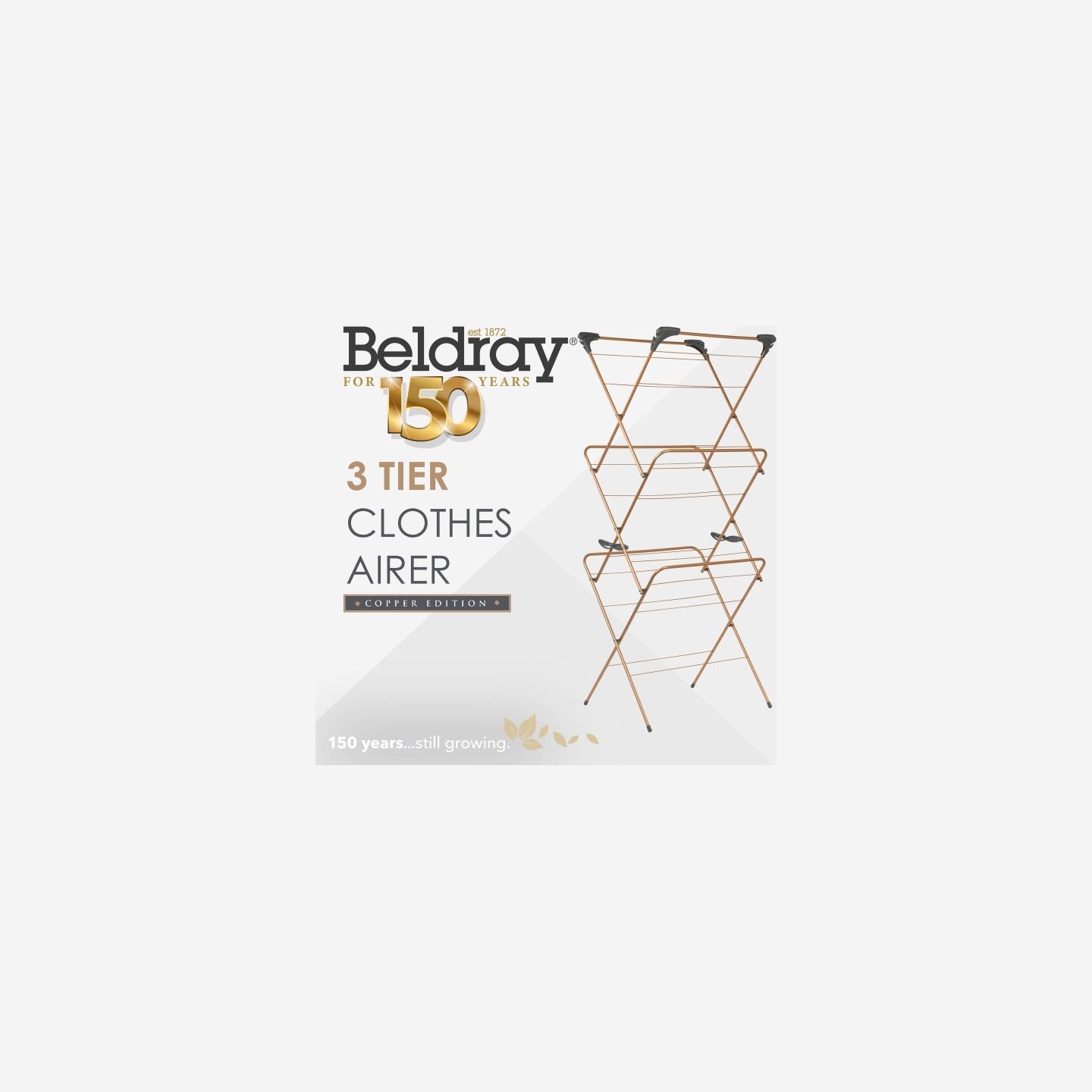 Beldray LA089397GRYEU7 150 Years 3 Tier Airer Grey & Copper