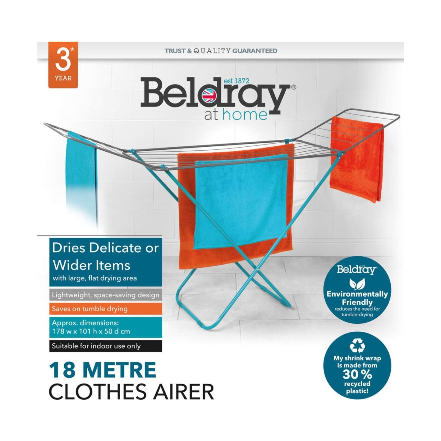 Beldray LA033279FEU7 18 Metre Clothes Airer