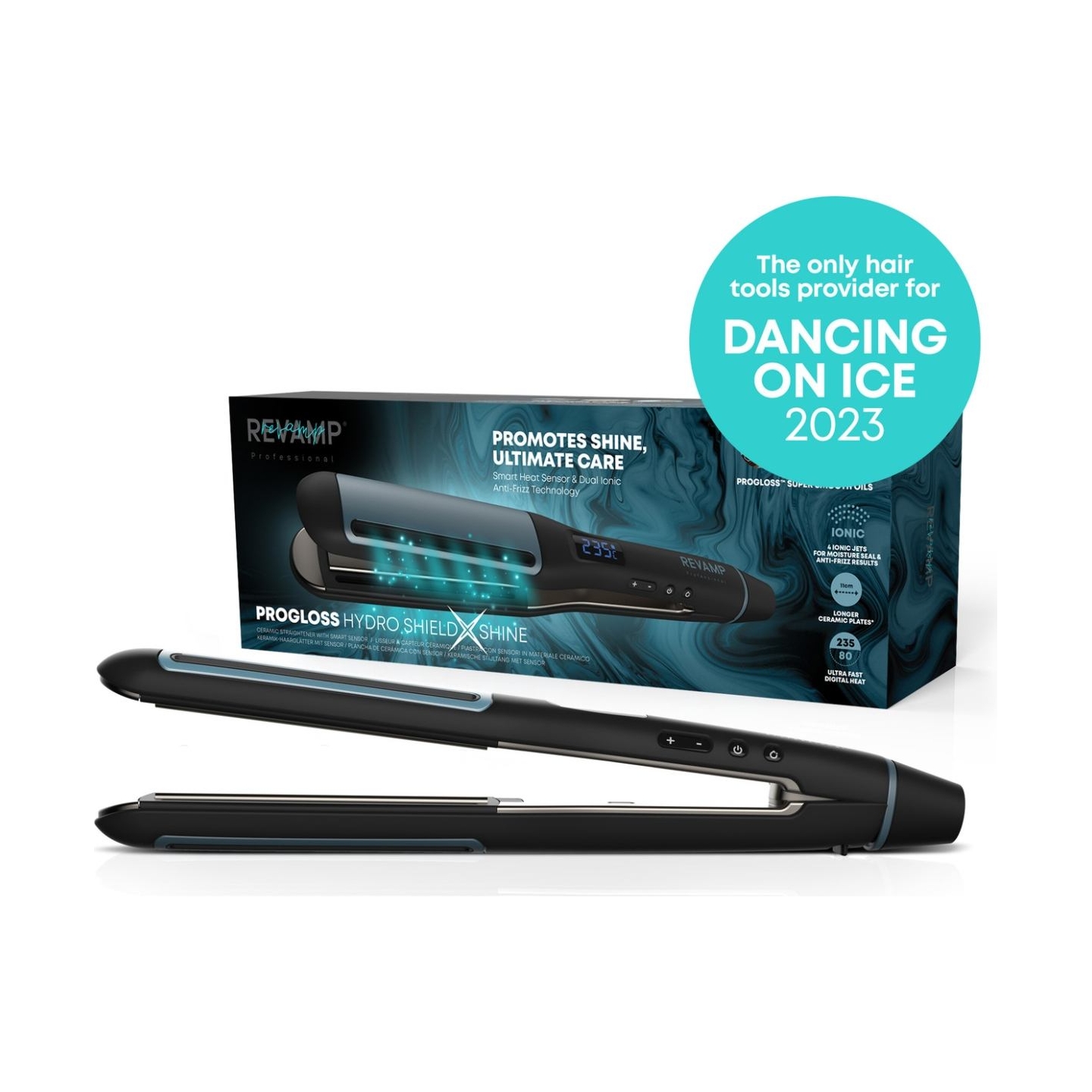 Revamp ST-1800-EU Progloss Hydro Shield Shine Ceramic Straightener With Smart Sensor