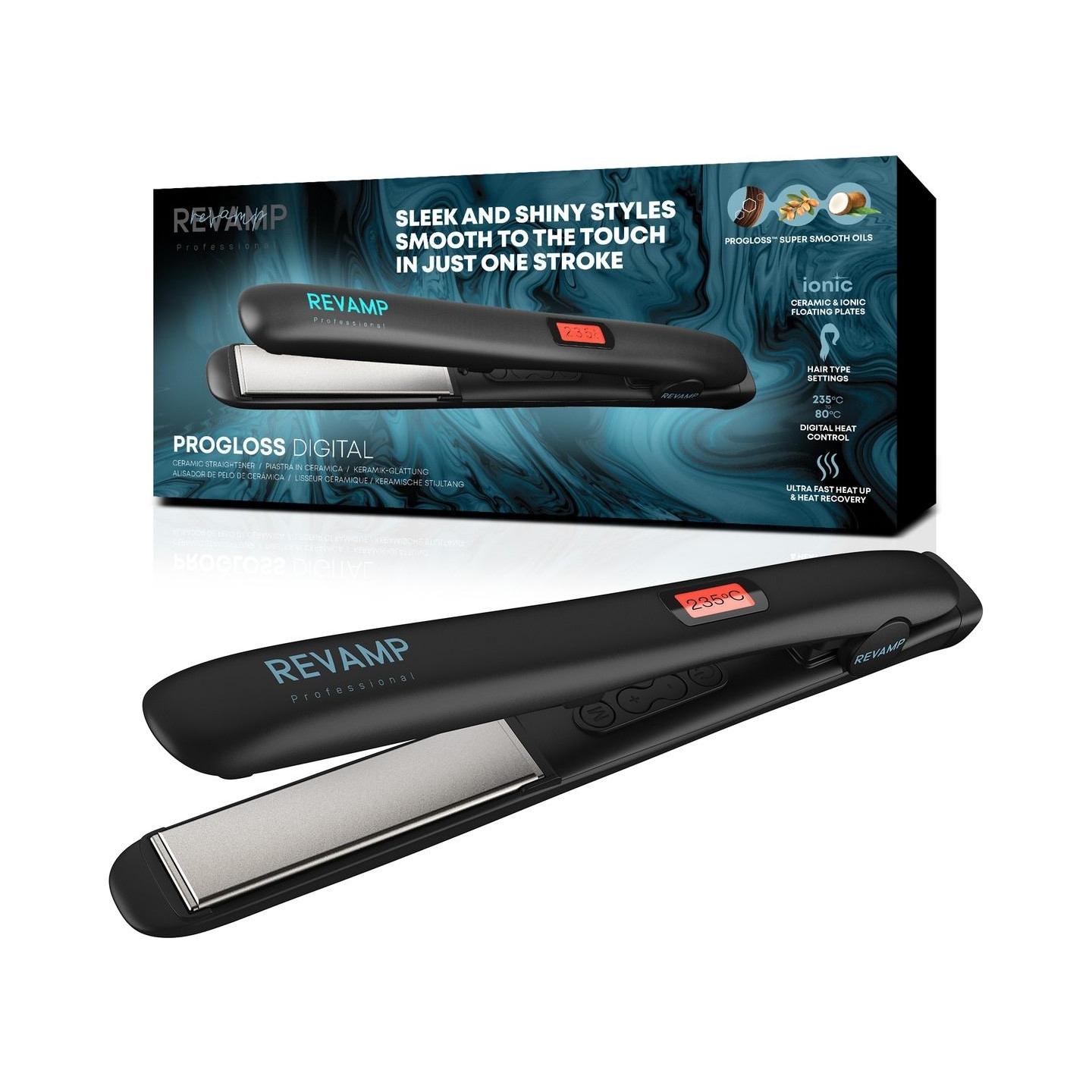 Revamp ST-1000-EU Progloss Digital Ceramic Hair Straightener