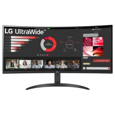 LG LCD Monitor|LG|34"|Curved/21 : 9|Panel VA|3440x1440|21:9|100 Hz|5 ms|Tilt|34WR50QK-B