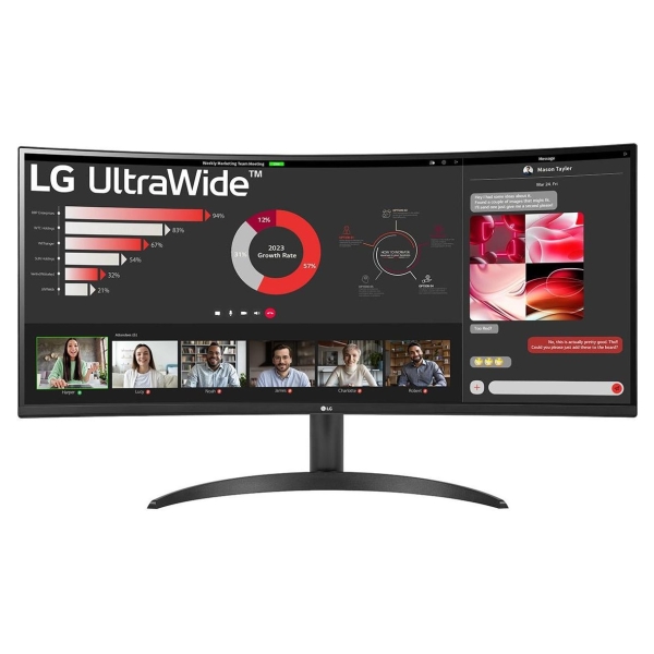 LG LCD Monitor|LG|34"|Curved/21 : 9|Panel VA|3440x1440|21:9|100 Hz|5 ms|Tilt|34WR50QK-B