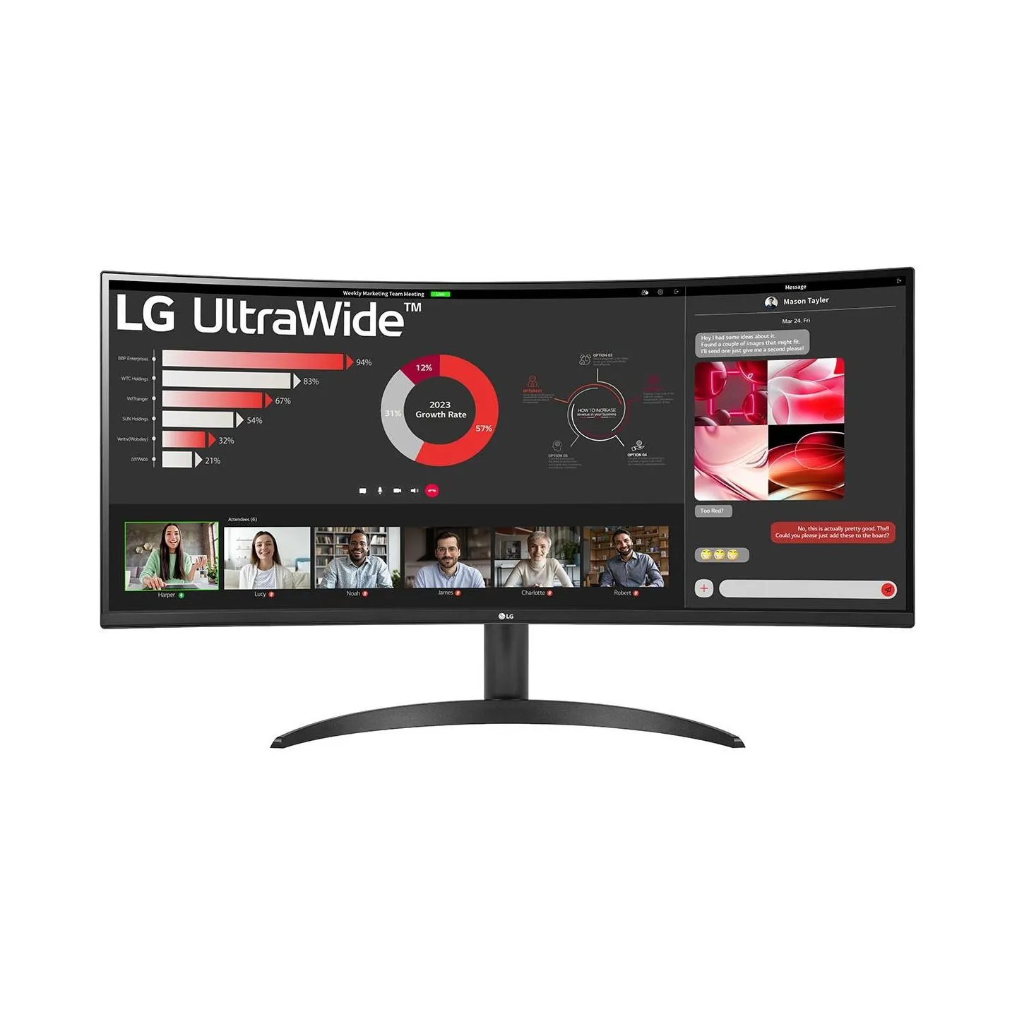 LG LCD Monitor|LG|34"|Curved/21 : 9|Panel VA|3440x1440|21:9|100 Hz|5 ms|Tilt|34WR50QK-B
