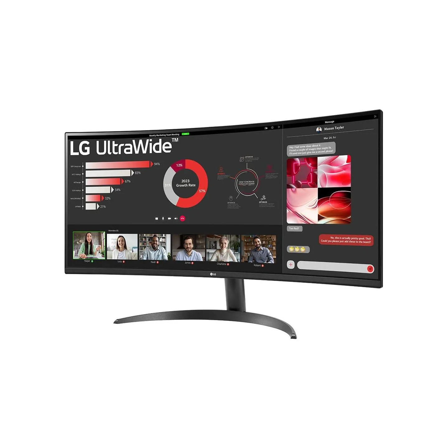 LG LCD Monitor|LG|34"|Curved/21 : 9|Panel VA|3440x1440|21:9|100 Hz|5 ms|Tilt|34WR50QK-B