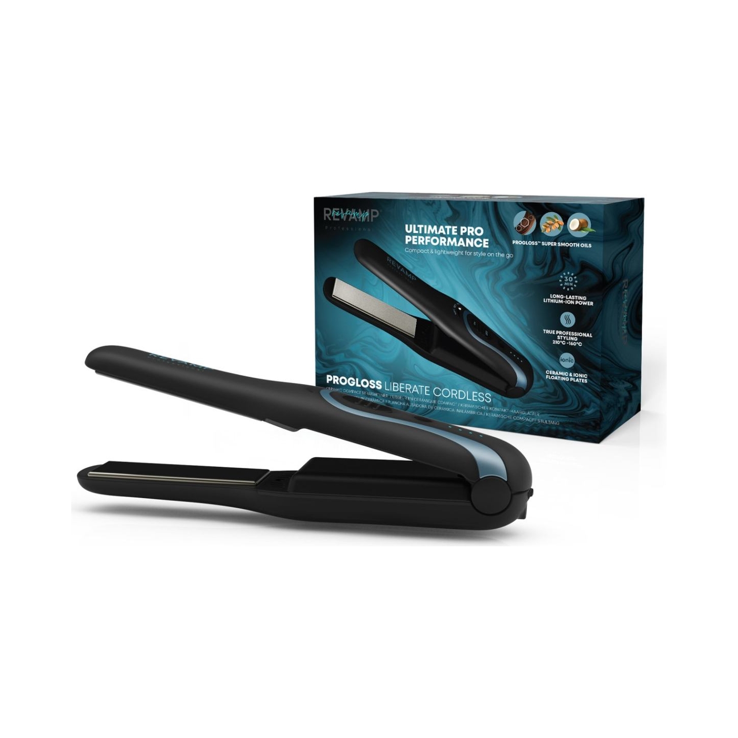 Revamp ST-1750-EU2 Liberate Shine Cordless Compact Ceramic Hair Straightener