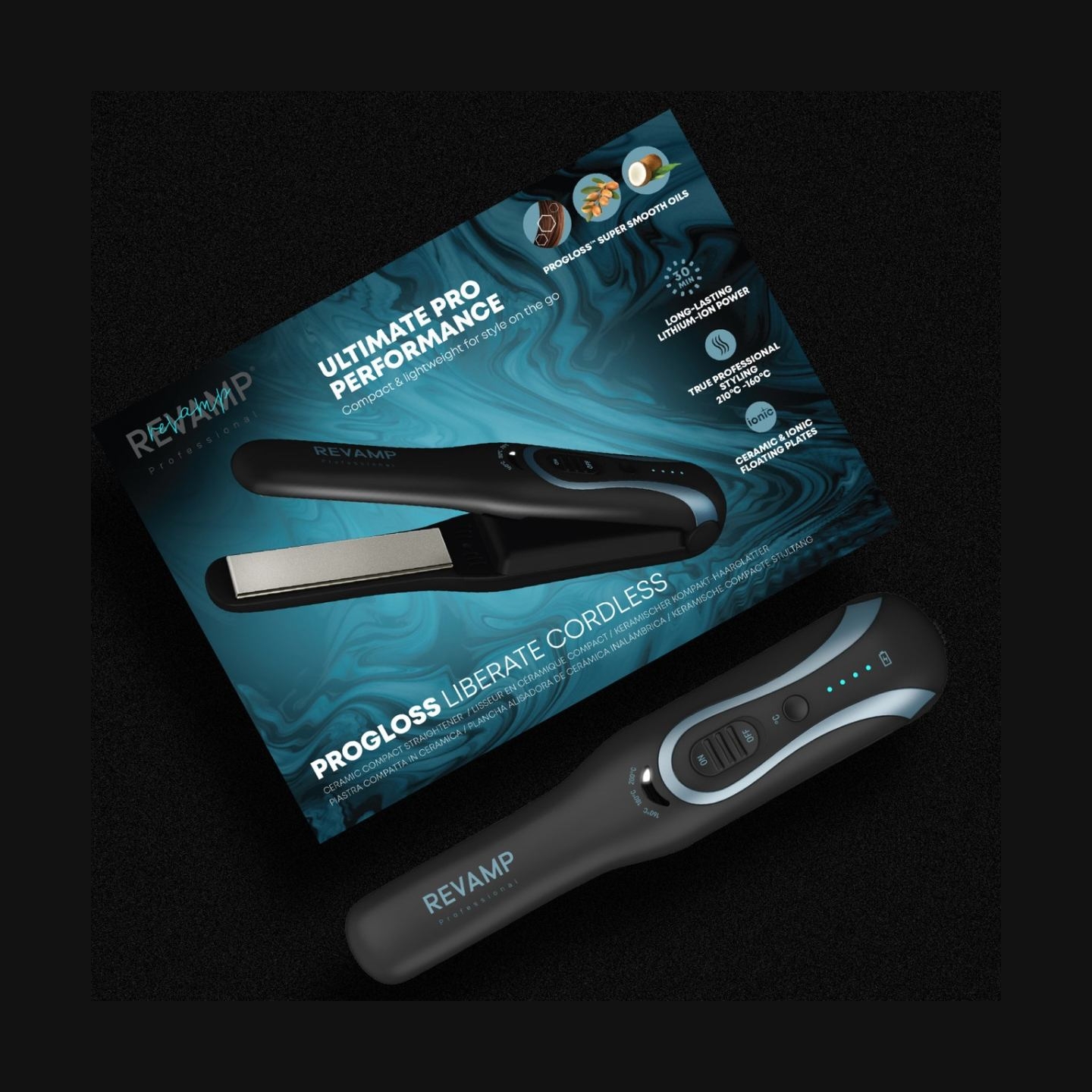 Revamp ST-1750-EU2 Liberate Shine Cordless Compact Ceramic Hair Straightener
