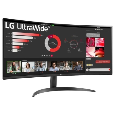 LG LCD Monitor|LG|34"|Curved/21 : 9|Panel VA|3440x1440|21:9|100 Hz|5 ms|Tilt|34WR50QK-B