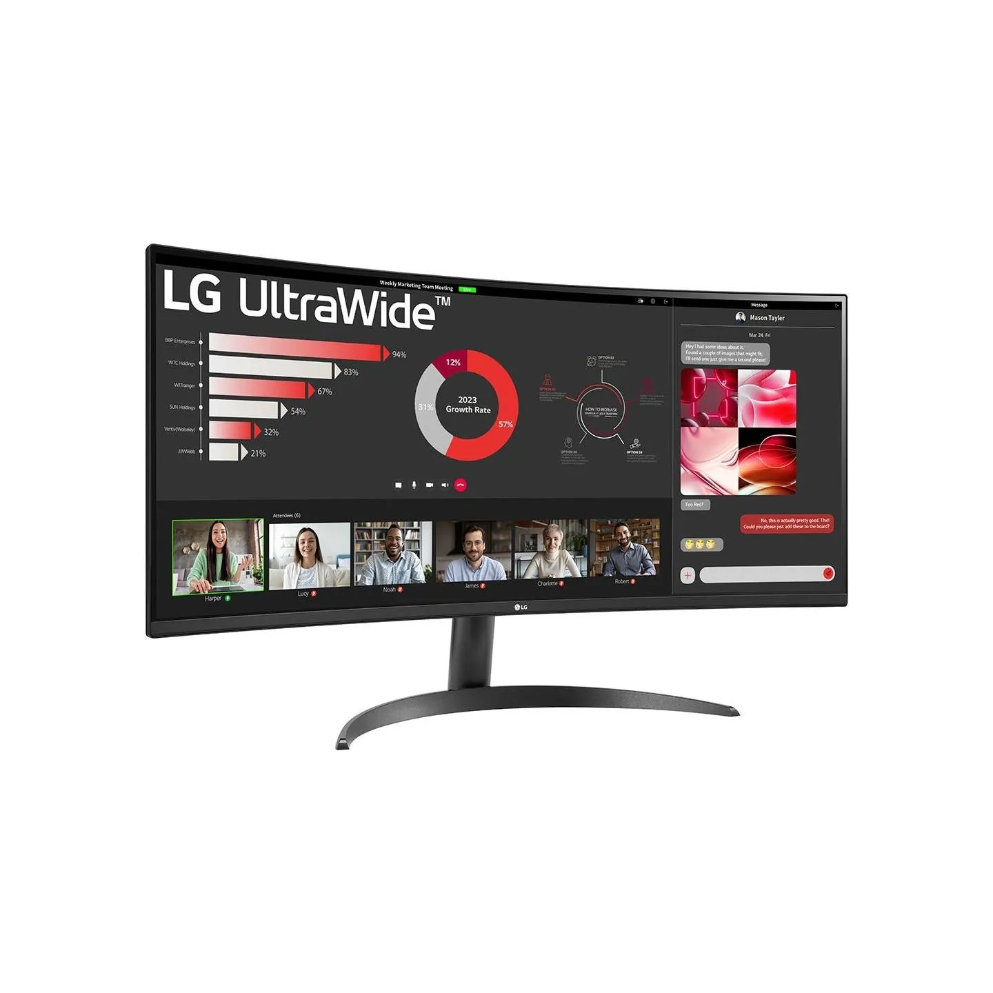 LG LCD Monitor|LG|34"|Curved/21 : 9|Panel VA|3440x1440|21:9|100 Hz|5 ms|Tilt|34WR50QK-B