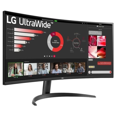 LG LCD Monitor|LG|34"|Curved/21 : 9|Panel VA|3440x1440|21:9|100 Hz|5 ms|Tilt|34WR50QK-B