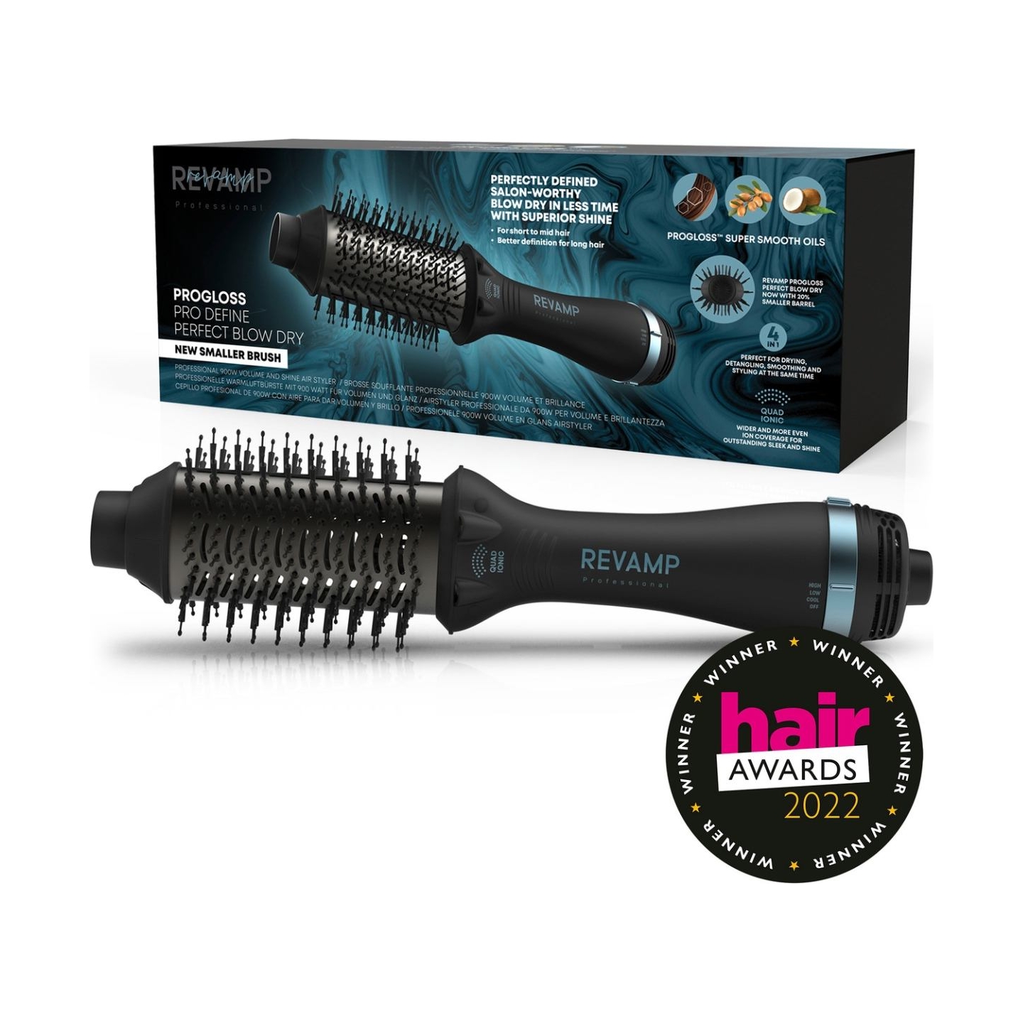 Revamp DR-1950AX-EU Progloss Pro Define Perfect Blow Dry Hot Air Brush