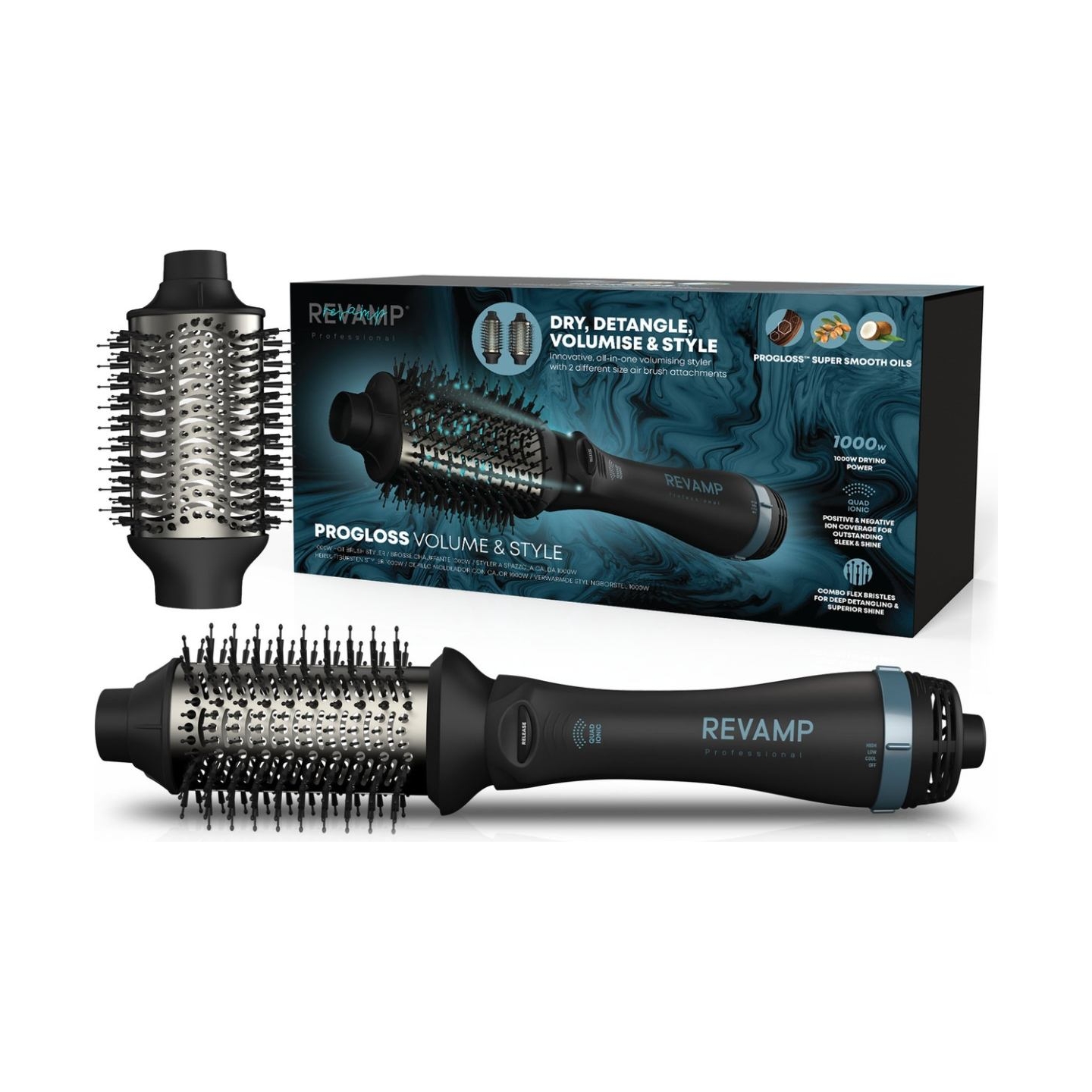 Revamp DR-2500-EU Progloss Volume & Style 1000W Hot Brush Styler
