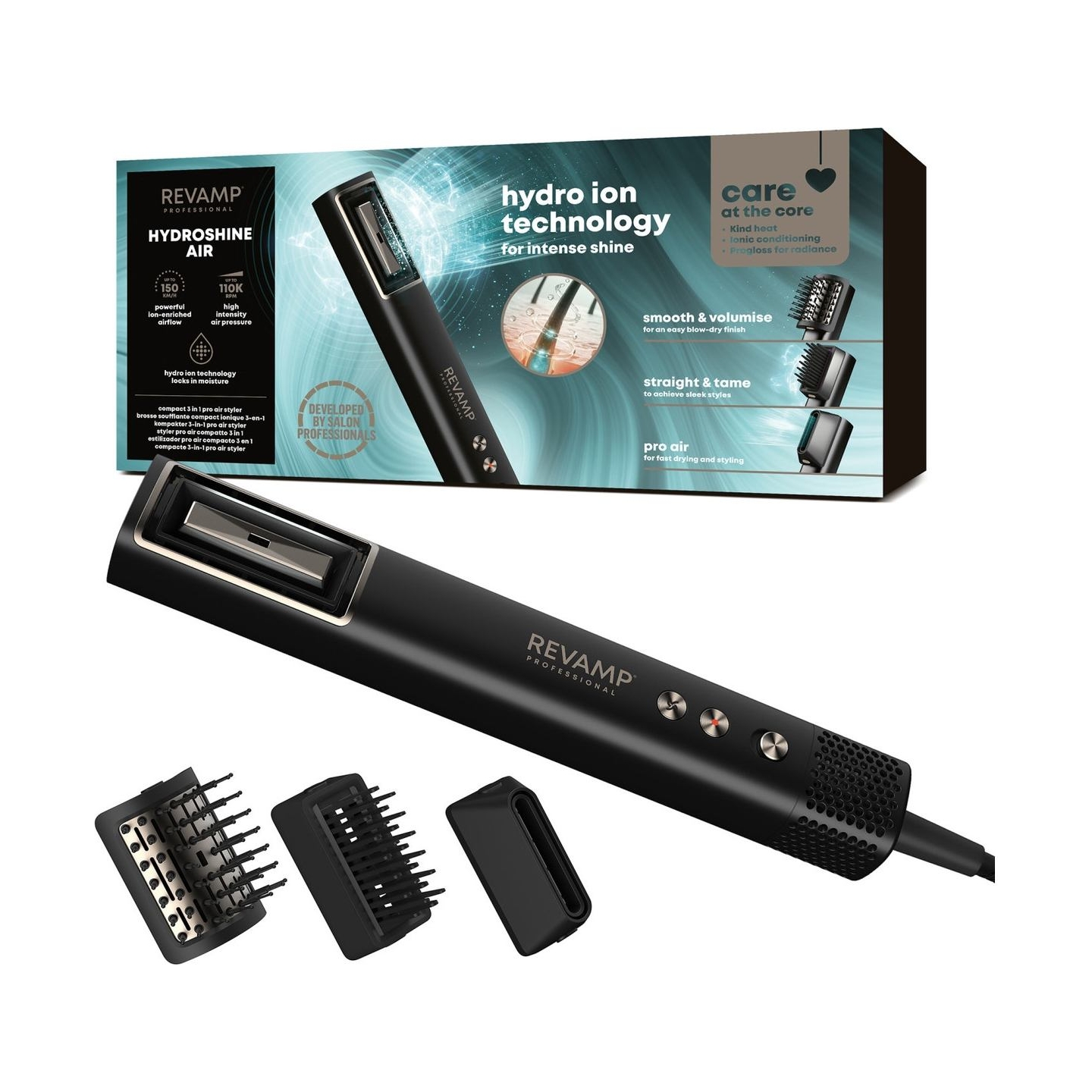 Revamp DR-2750-EU Hydro Shine Air 3-in-1 Pro Styler