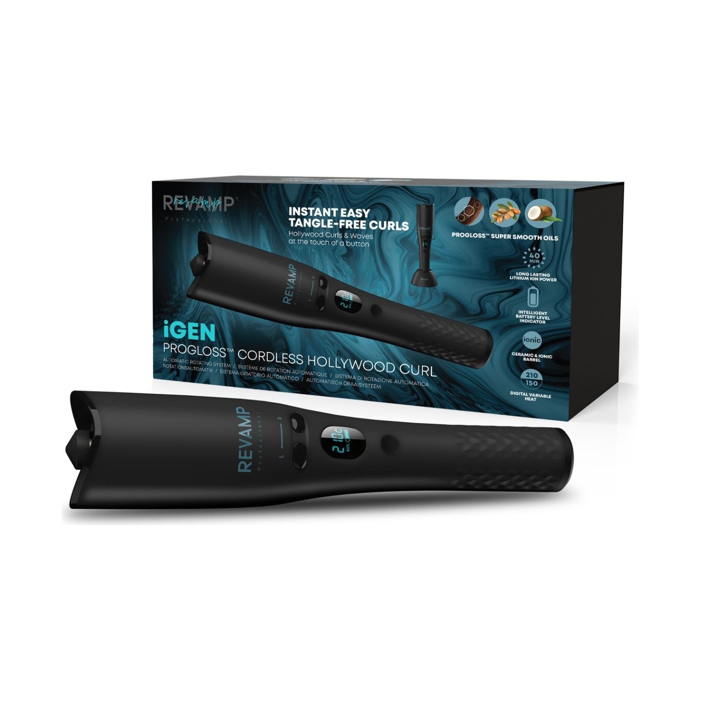 Revamp CL-2750-EU2 iGEN Cordless Progloss Hollywood Curl Automatic Rotating Curler