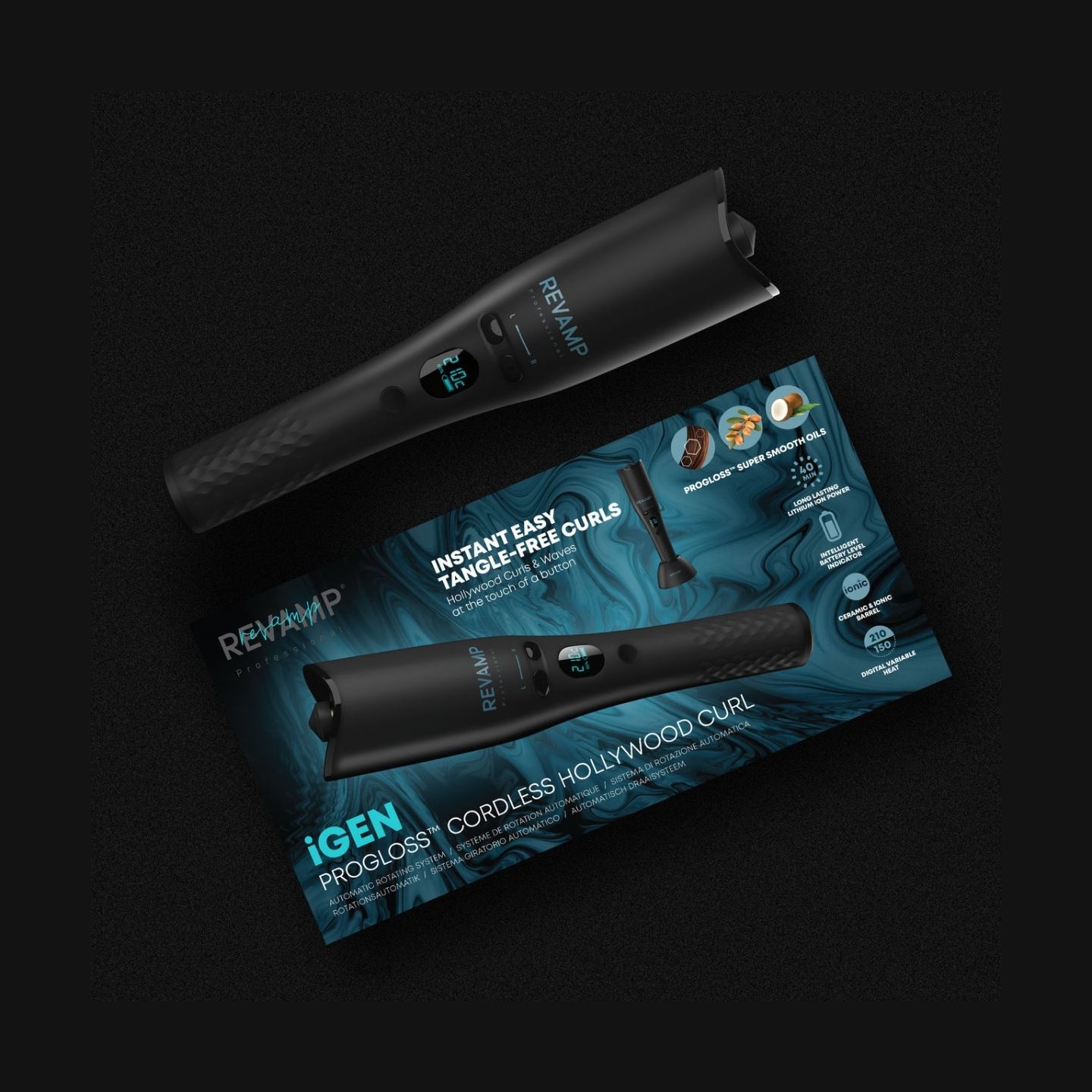 Revamp CL-2750-EU2 iGEN Cordless Progloss Hollywood Curl Automatic Rotating Curler