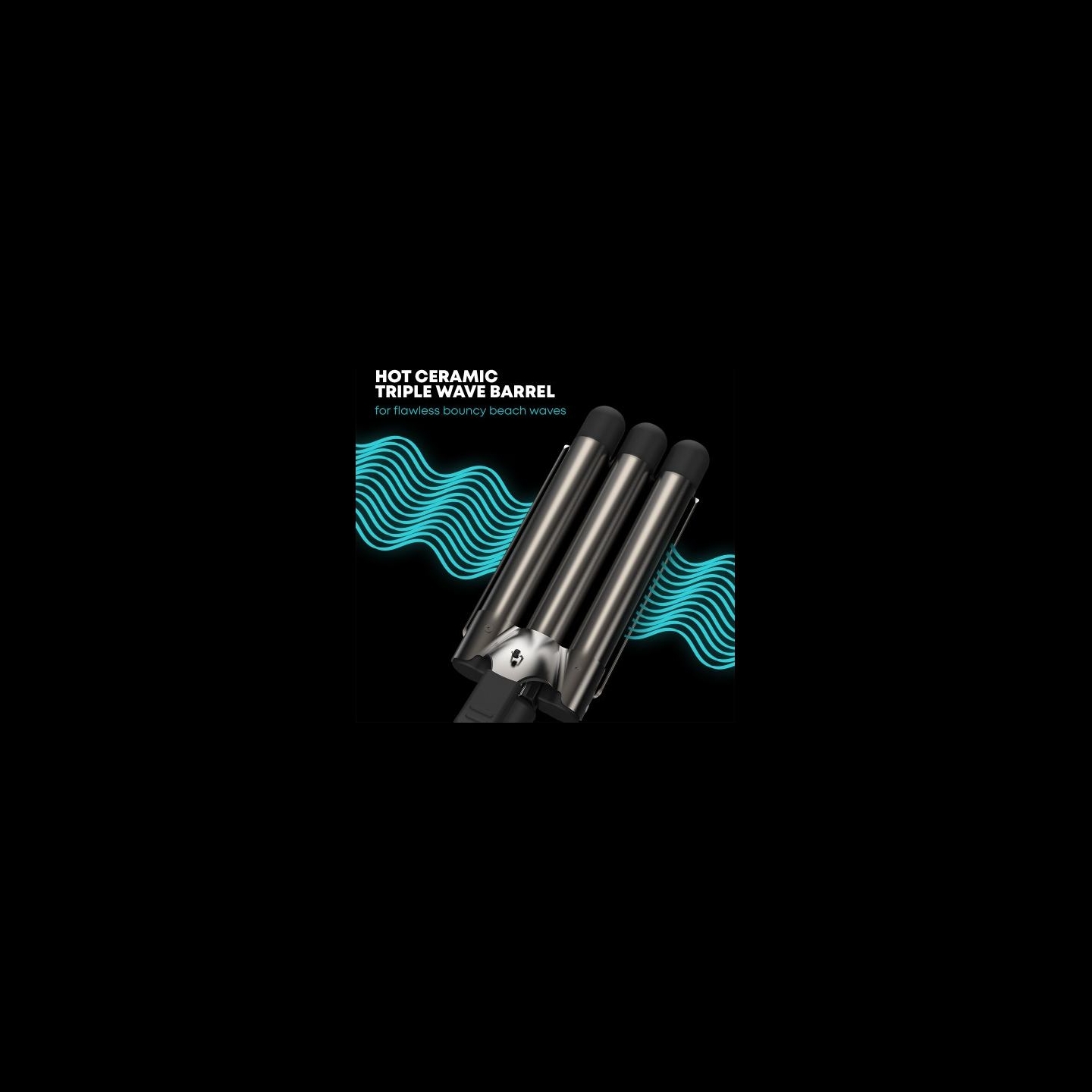 Revamp WV-2000X-EU Progloss Deep Beach Professional Ceramic Waver Black