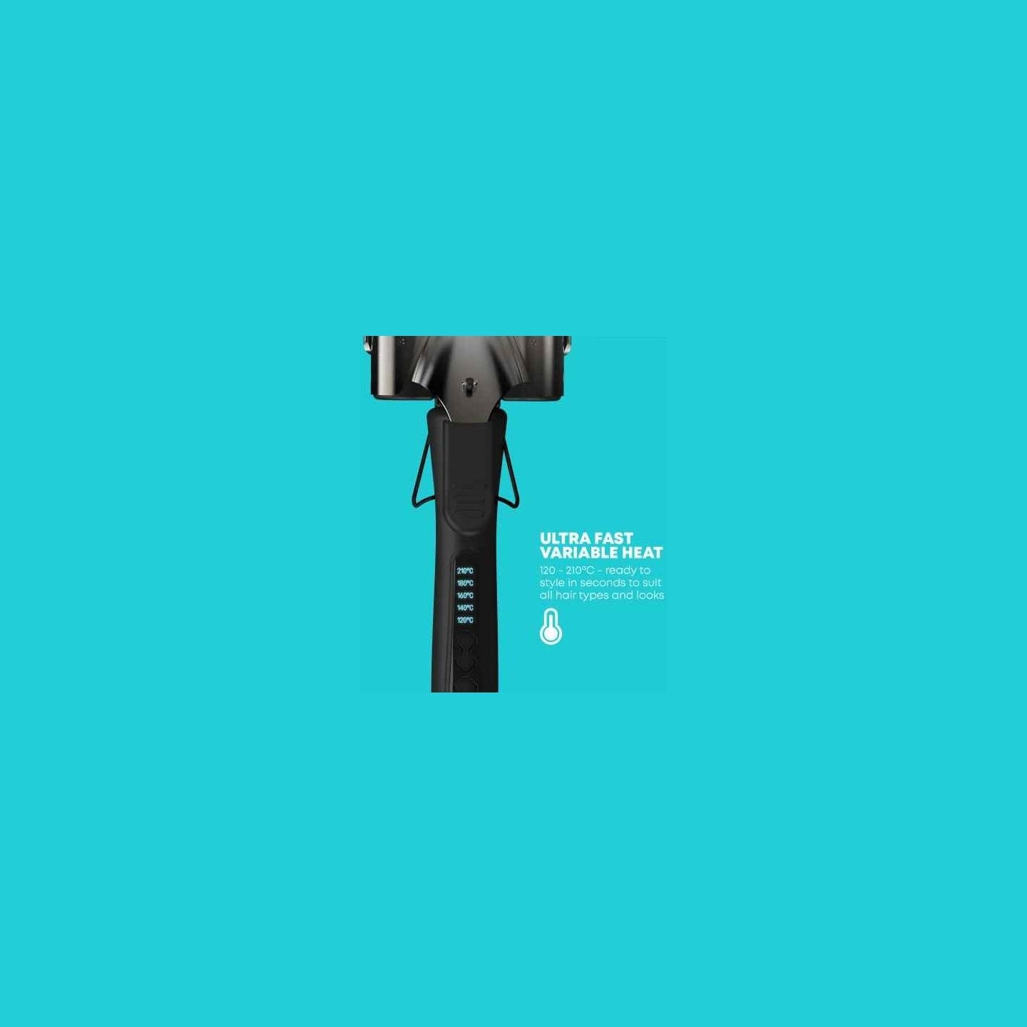 Revamp WV-2000X-EU Progloss Deep Beach Professional Ceramic Waver Black
