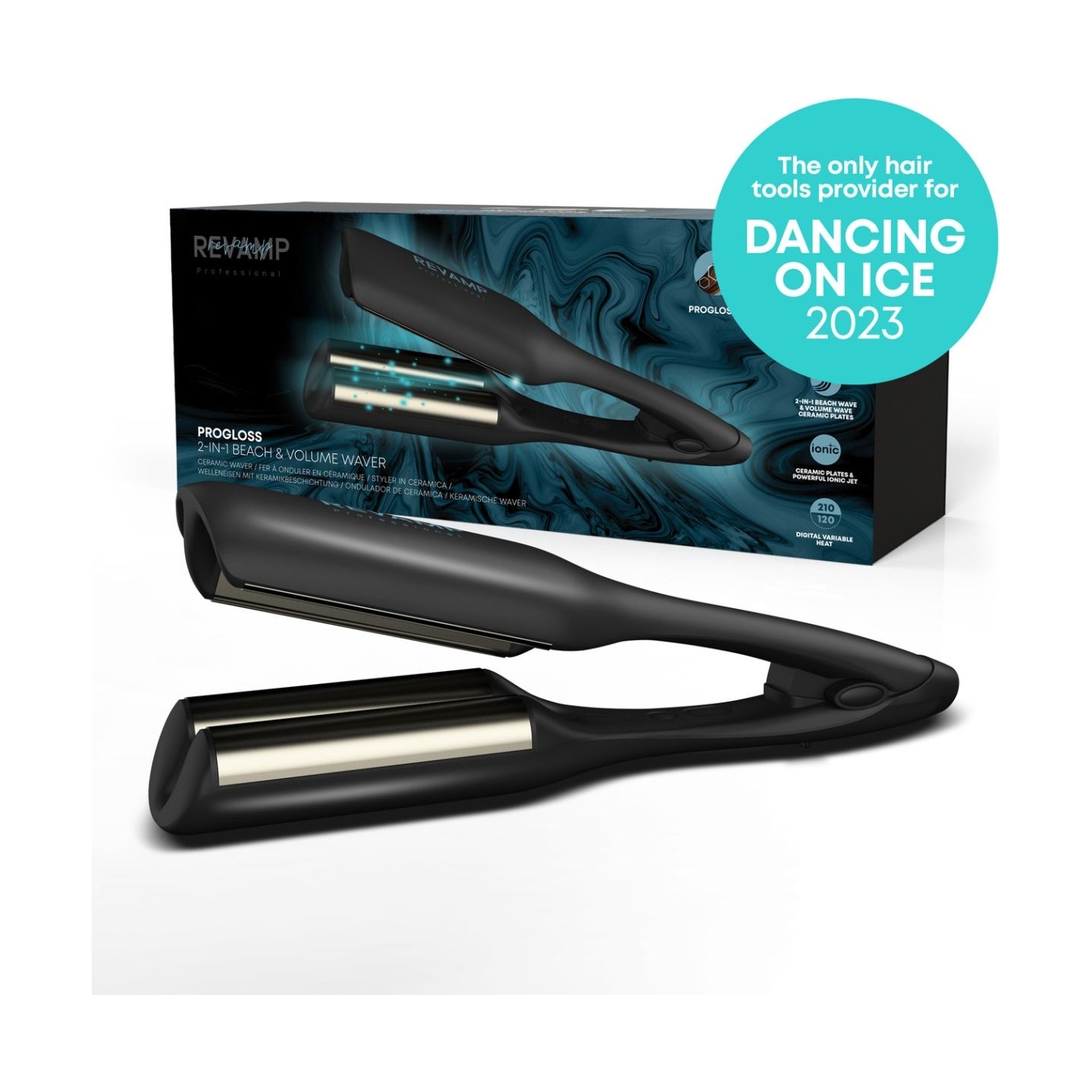 Revamp WV-3000X-EU Progloss 2-IN-1 Beach & Volume Waver
