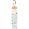 Cambridge CM06991 Raindrops Glass Bottle 550ml with Bamboo Lid