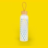 Cambridge CM06991 Raindrops Glass Bottle 550ml with Bamboo Lid
