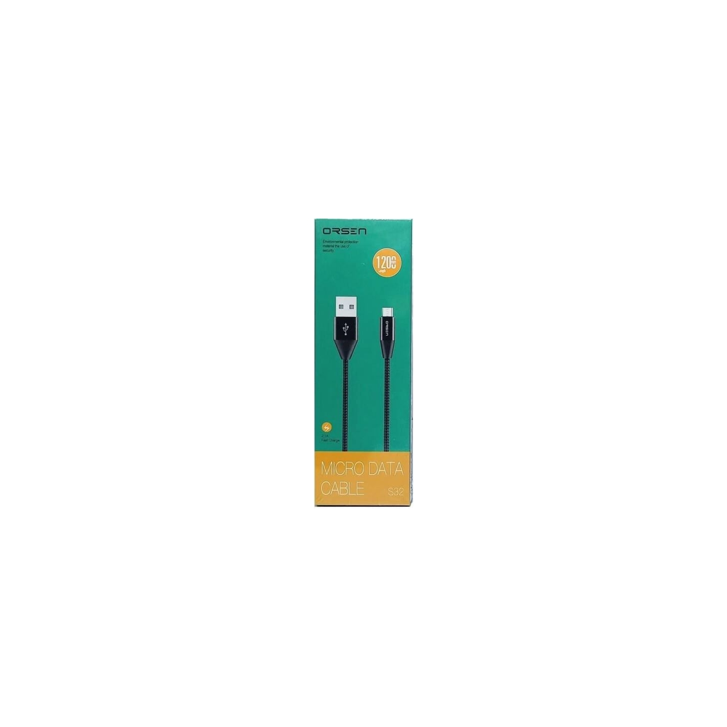 Orsen S32 Micro Data Cable 2.1A 1.2m black