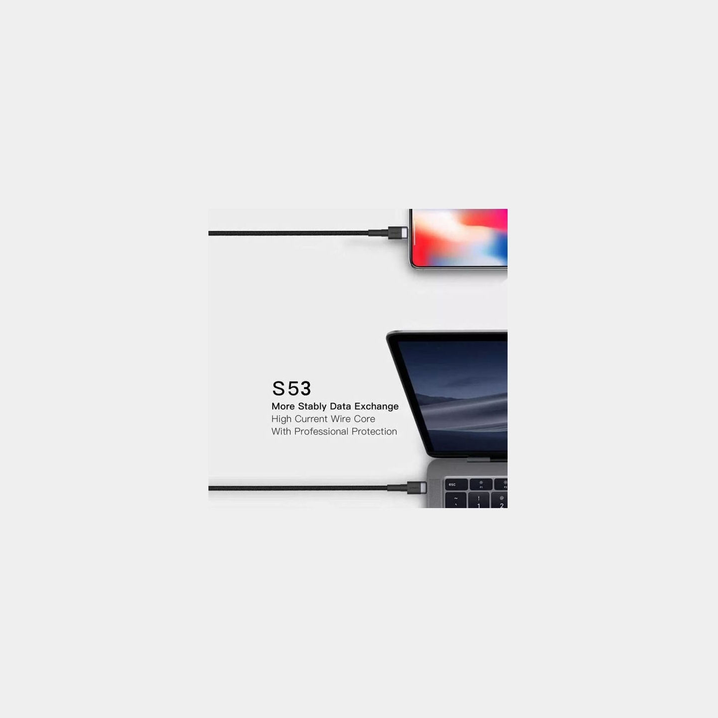 Orsen S53 Type C to Type C 3A 1m black