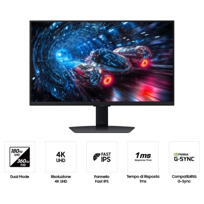 Samsung | LS27FG702EUXEN | 27 " | IPS | 4K | 16:9 | 180 Hz | 1 ms | 3840 x 2160 pixels | 350 cd/m² | Black