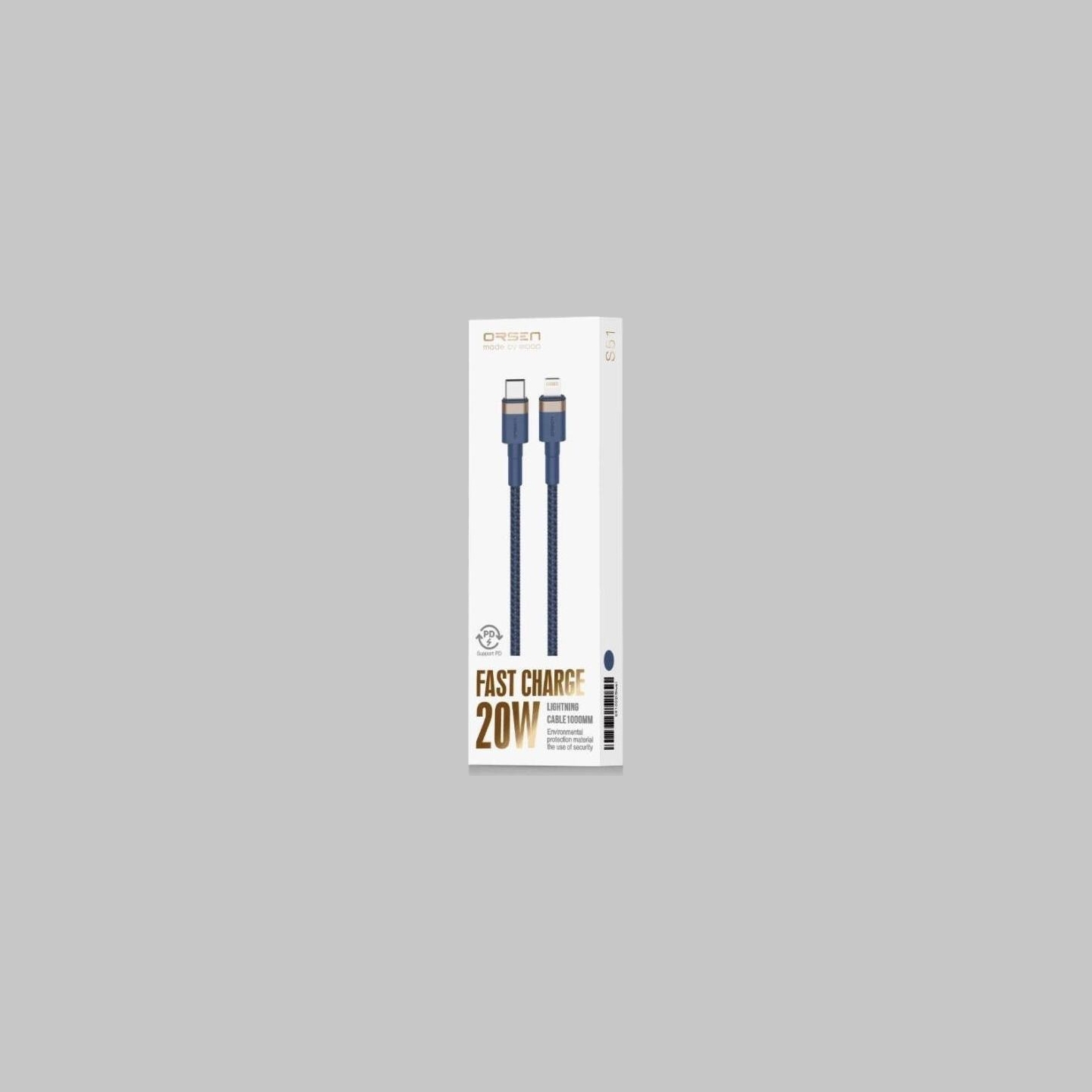 Orsen S51 Type C to Lightning 3A 1m blue