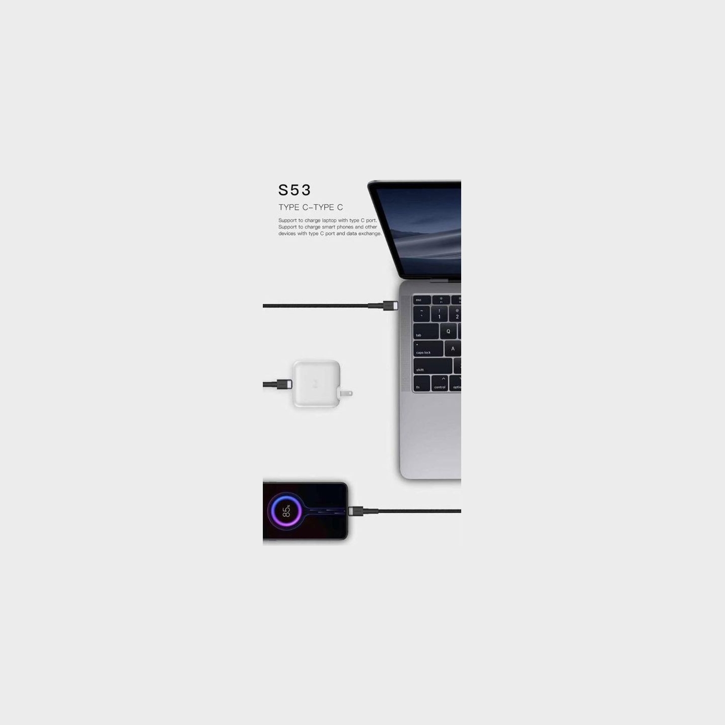Orsen S53 Type C to Type C 3A 1m red