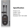 Orsen S9C USB A and Type C 2.1A 1m black