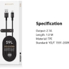 Orsen S9L USB A and Lightning 2.1A 1m black