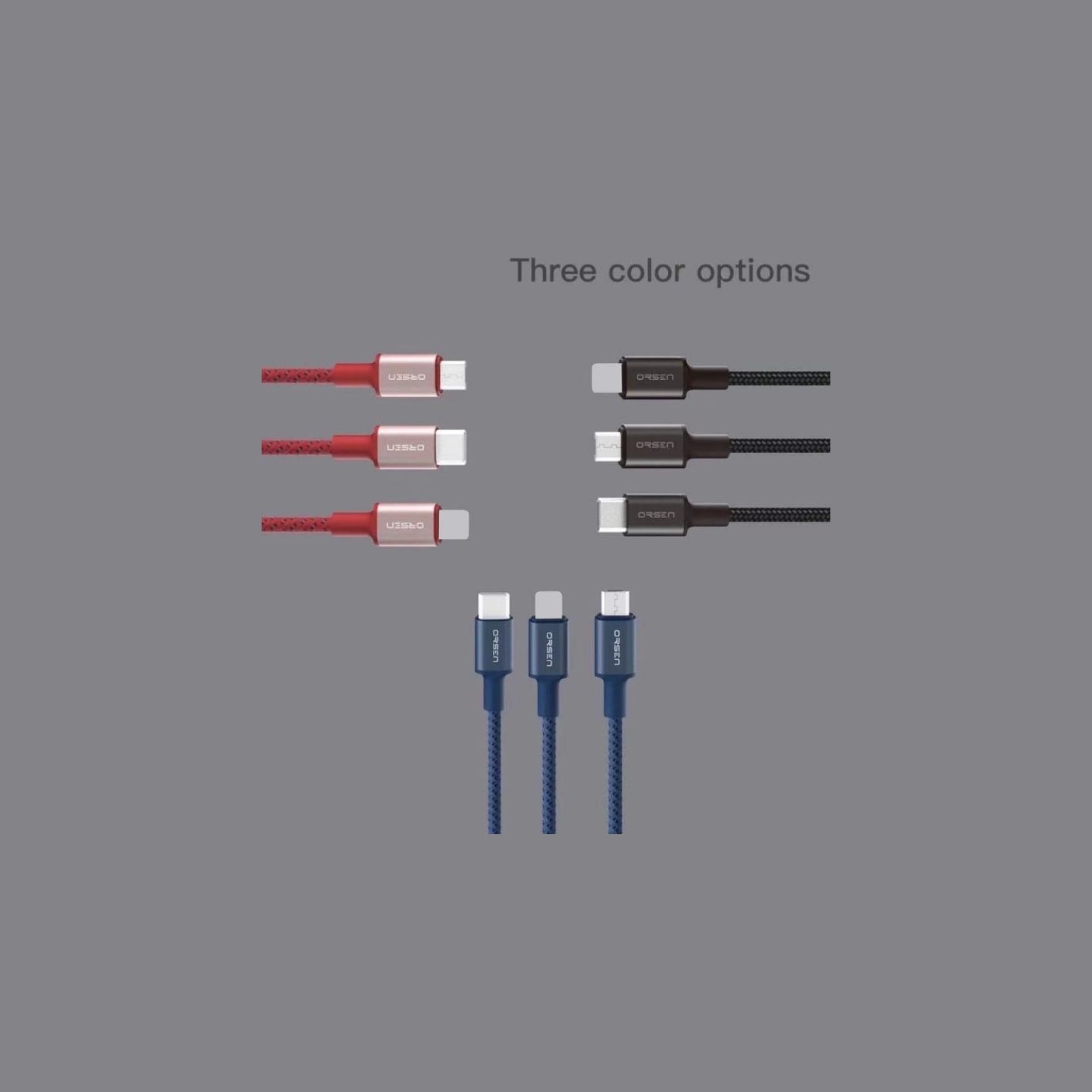 Orsen S9M USB A and Micro 2.1A 1m black