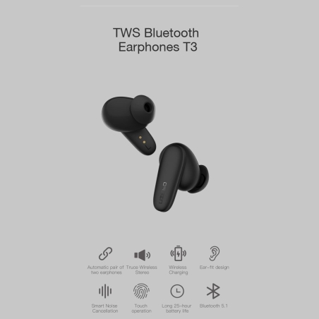 Orsen T3 Bluetooth Earphones Black