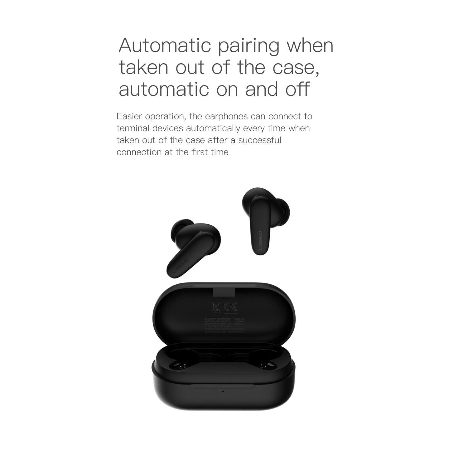 Orsen T3 Bluetooth Earphones Black