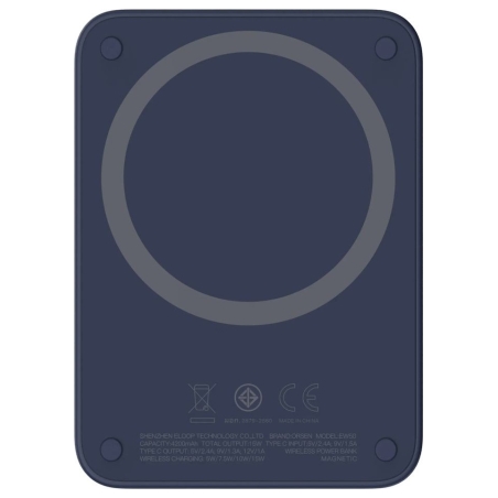Orsen EW50 Magnetic Wireless Power Bank for iPhone 12 and 13 4200mAh blue