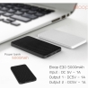 Eloop E30 Mobile Power Bank 5000mAh black