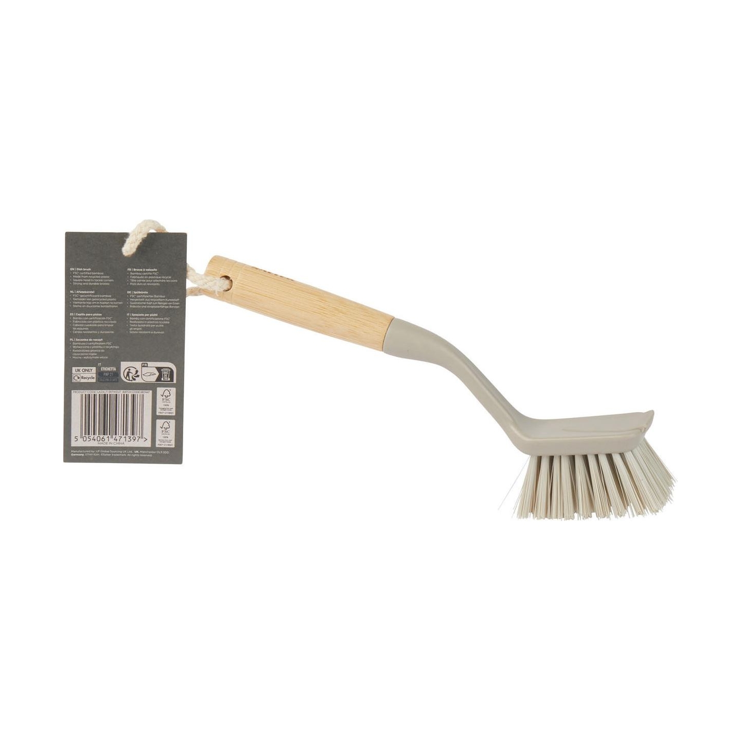 Salter LASAL71397WEU7 WARM DISH BRUSH - GREY - FSC 100%