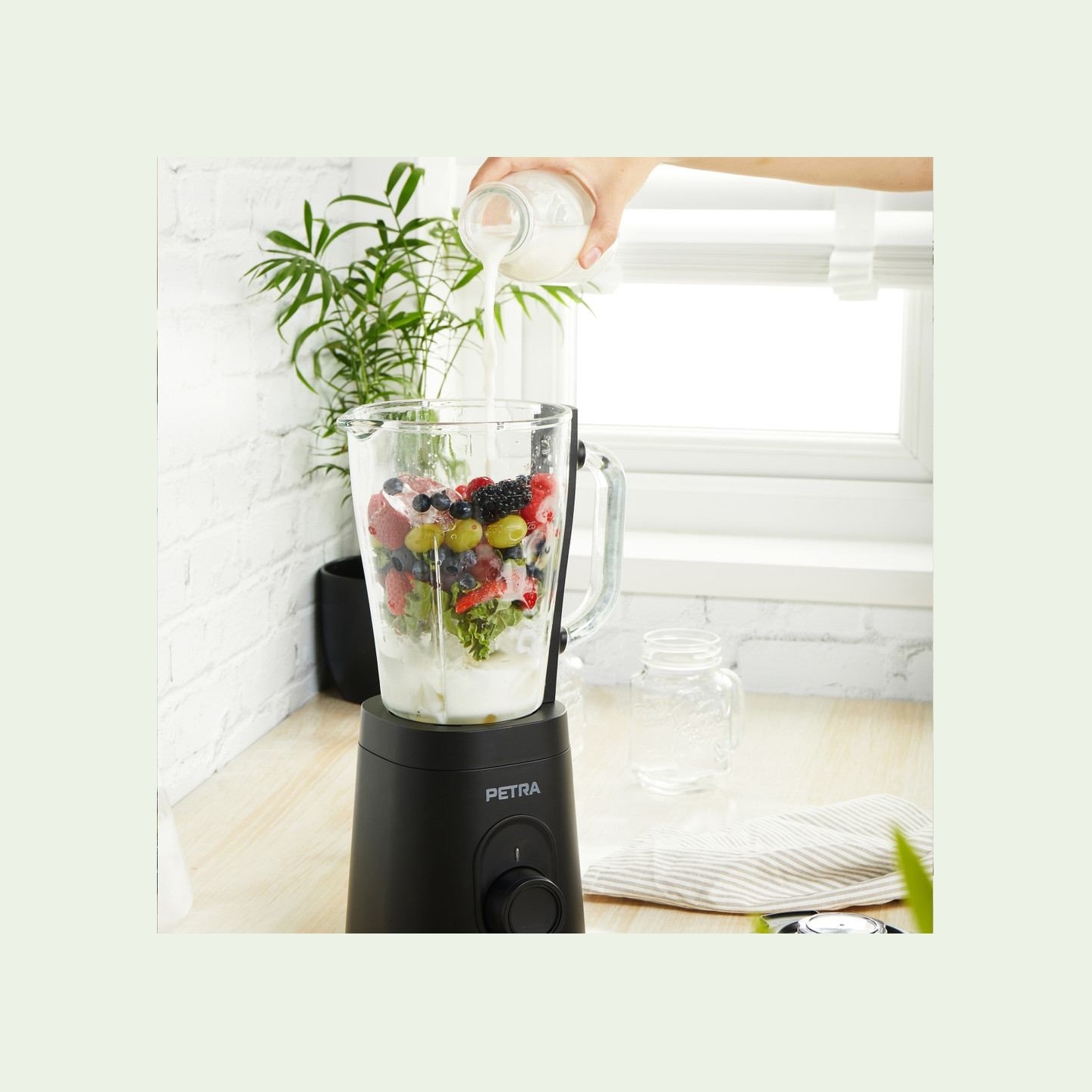 Petra PT5531MBLKVDE Glass Jug blender black