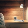 Tellur Nostalgia Wireless Desk Charger, Bluetooth Speaker, Desk Lamp white