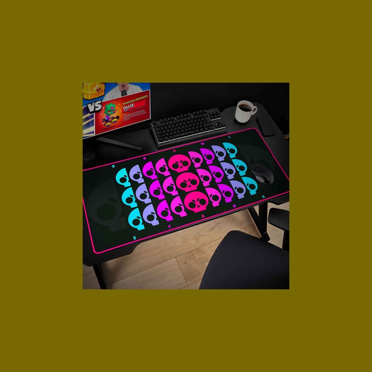Subsonic Gaming Mouse Pad XXL Brawl Stars Skull Repeater