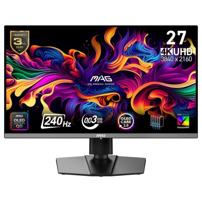 MSI Monitor|MSI|26.5 "|3840 x 2160 pixels|4K Ultra HD|Native aspect ratio 16:9|QD-OLED|MAG272UPQD-OLEDX24