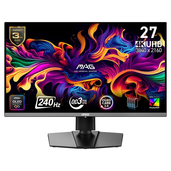 MSI Monitor MAG 272UP QD-OLED X24/26.5/LED/Flat/QD-OLED/UHD/240Hz/Black