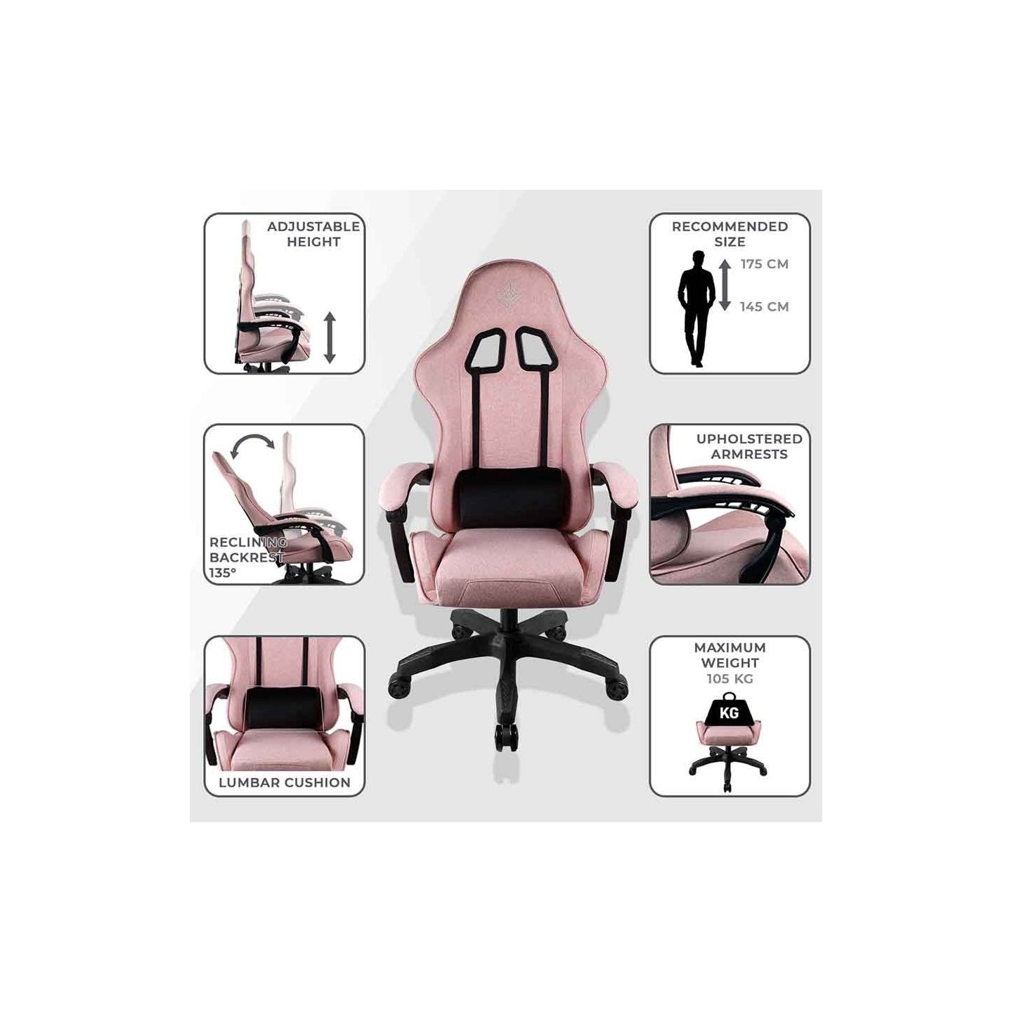 Subsonic Gem Gaming Chair Pink