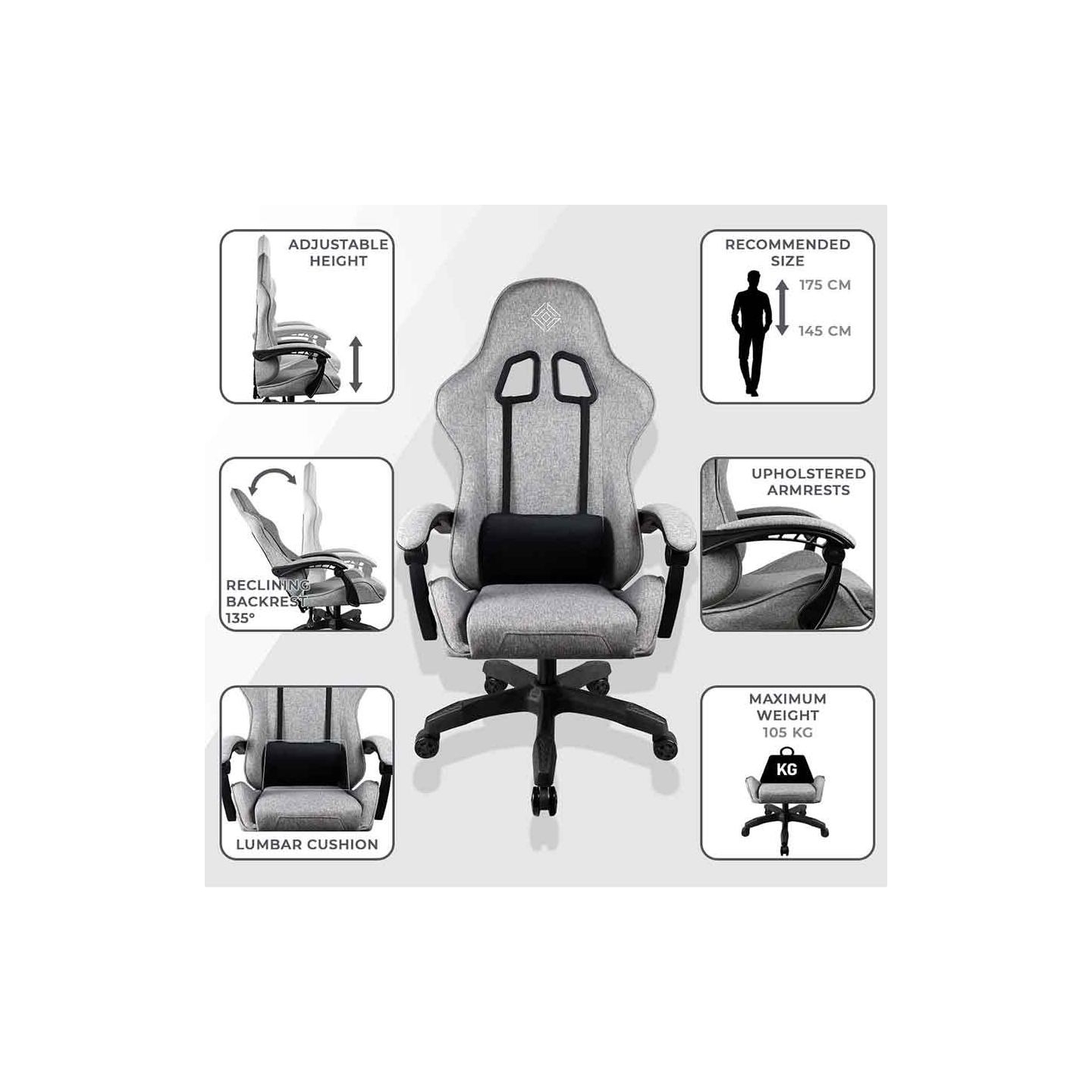 Subsonic Gem Gaming Chair Grey