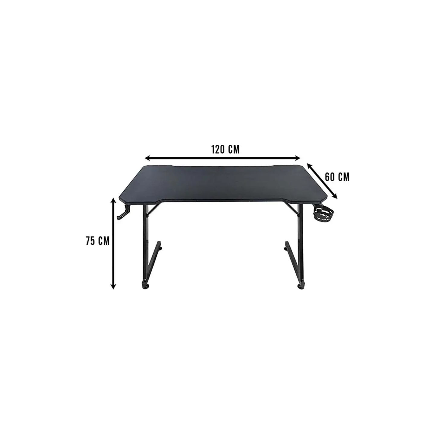 Subsonic Black Gaming Desk GEM