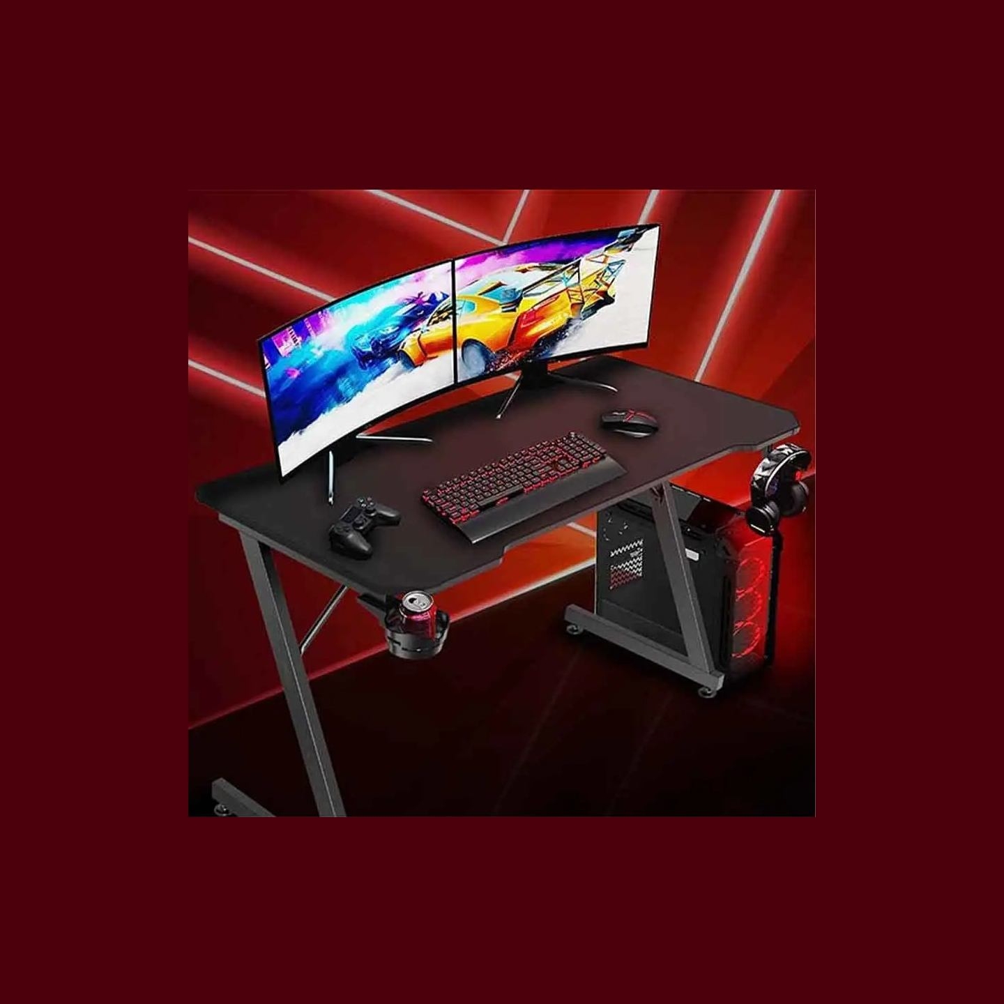 Subsonic Black Gaming Desk GEM