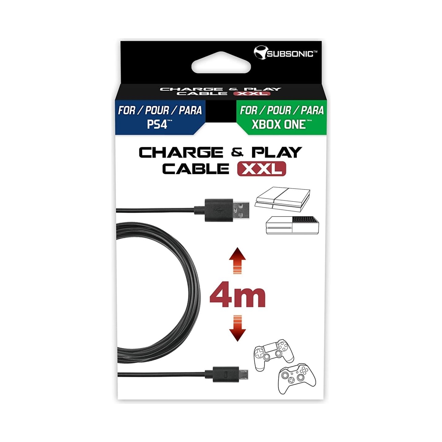 Subsonic Charge and Play Cable XXL